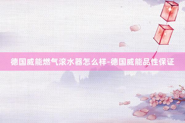 德国威能燃气滚水器怎么样-德国威能品性保证