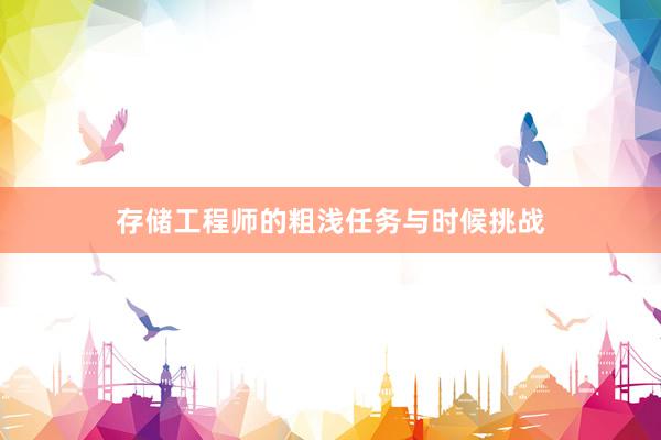 存储工程师的粗浅任务与时候挑战